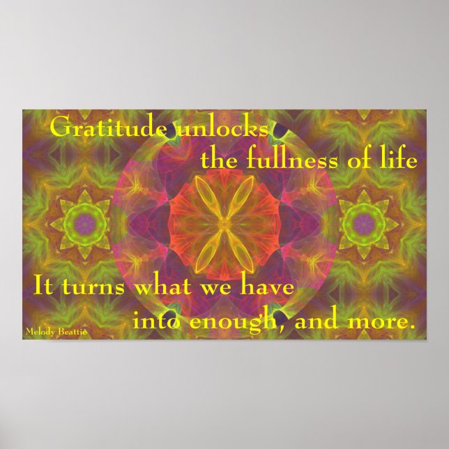 "Gratidão ...Suficiente e Mais" Poster (Frente)