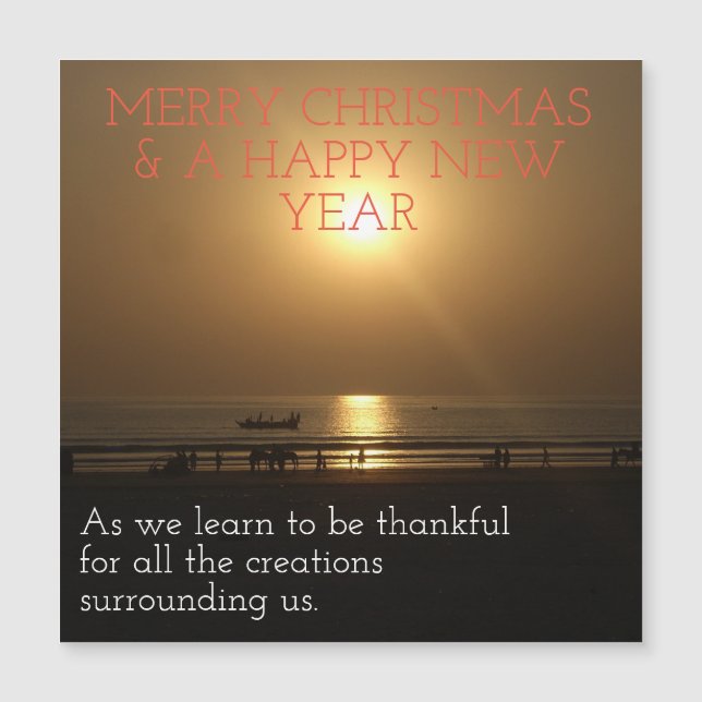 Grato pelo Feliz Natal Ano Novo (Frente)