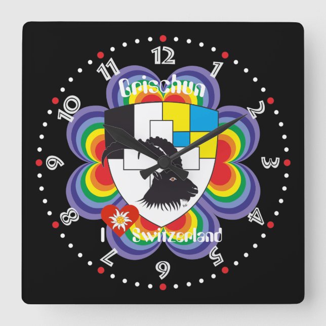 Graubünden Grischun Grigioni Suíça Svizra relógio (Frente)