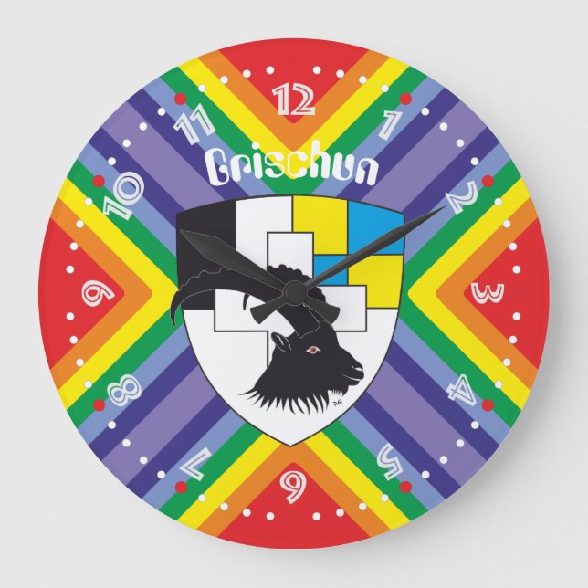 Graubünden Grischun Grigioni Suíça Svizra relógio (Frente)