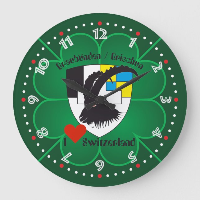 Graubünden Grischun Grigioni Suíça Svizra relógio (Frente)