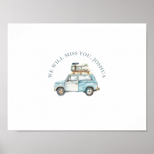 Gravação Assinável Na Impressão Da Festa Goodbye (Frente)