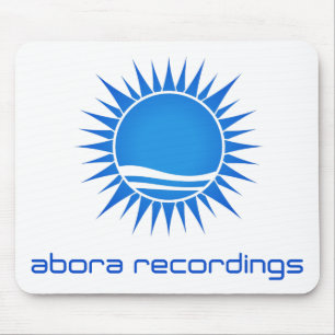 Gravações Mousepad Azul-em-Branco de Abora