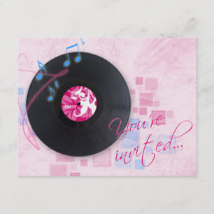 Gravar Álbum no Convite de festas Pink Dance