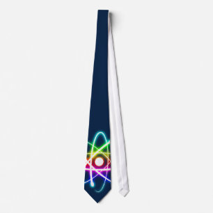 Gravata (003: 04s) Átomo de incandescência colorido - laço