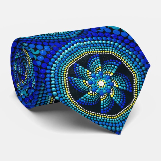 Gravata 081 - Universe Mandala Tie (Rolled)