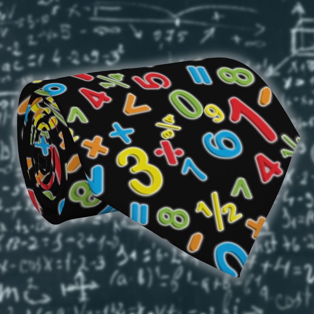 Gravata 123 Numbers Math (123 Numbers Math Modern Colorful Neck Tie)