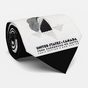 Gravata 1920 Cunard Line art deco e impressão