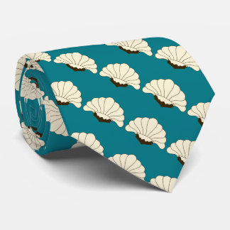 Gravata 1920 Vintage Art Deco Cream Flowers & Teal