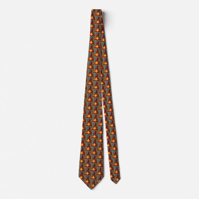 Gravata 1950s inspired  rocket ship tie (Frente)