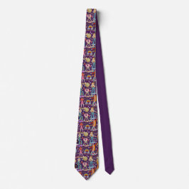 Gravata 1970s Sticker Disco Neck Tie