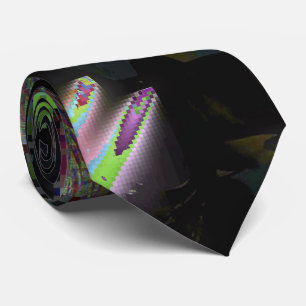 Gravata 1FB1F9F4 Arte Mosaico Abstrato Glitch Cyberpunk