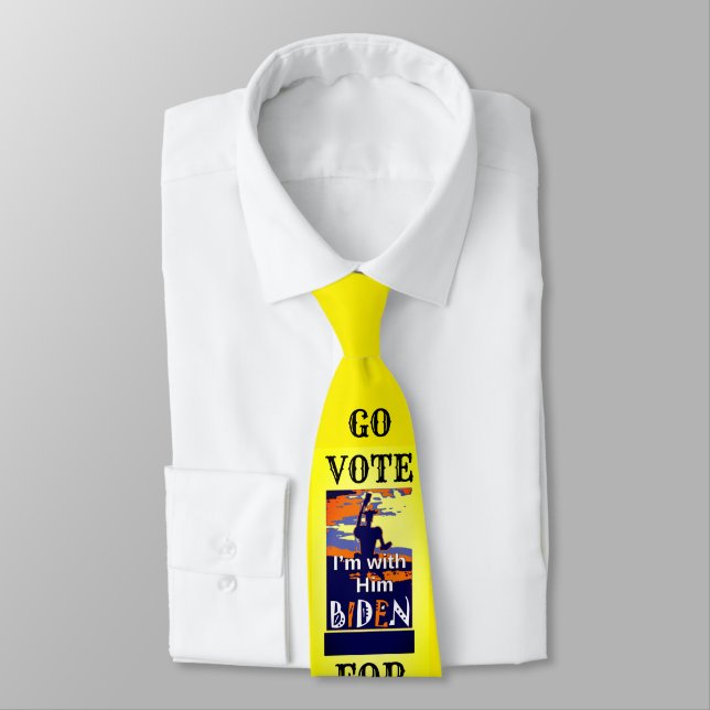 Gravata 2020 USA Joe For Presidente Go Vote Neck Tie (Amarrado)