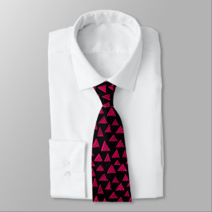 Gravata 250319 - Neon Red on Black