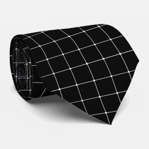 Gravata 260216 grade - branco no preto