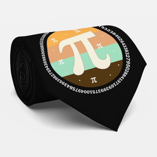 Gravata 3.14 Design do Dia Nacional do Pi - Ideia de Prese (Rolled)