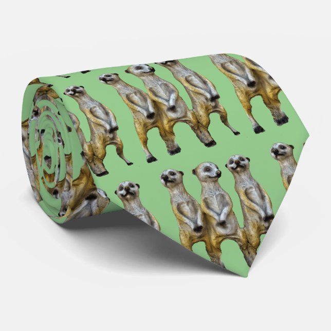 Gravata 3 Meerkats em pé Thunder_Cove (Rolled)