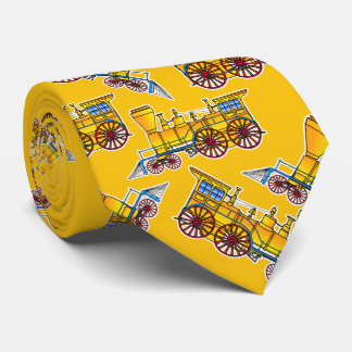 Gravata 4-40 Boston Locomotive American Steam Train Tie