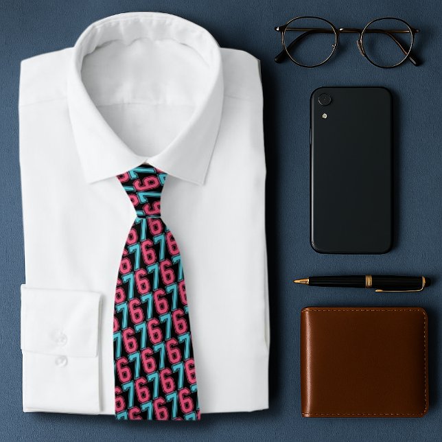 Gravata 67 Meme Funny Seis Sete General Alpha (Criador carregado)