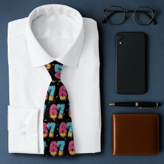 Gravata 67 Meme Sorvete Engraçado, 6 Sete Gen Alpha