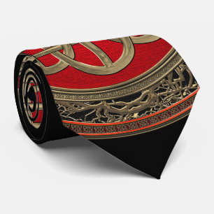 Gravata [900] Nó Dourado Celta Sagrado Cruz