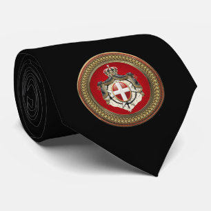 Gravata [900] Ordem de Malta - brasão de SMOM