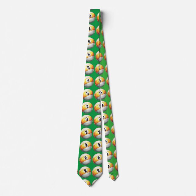 Gravata 9 bolas Art Pattern Green Tie (Frente)