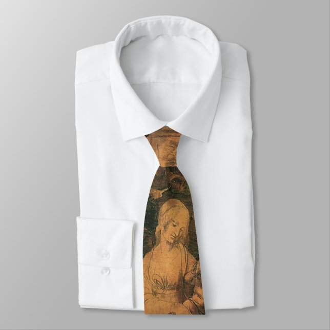 Gravata A Adoração dos Magos de Leonardo da Vinci (Amarrado)