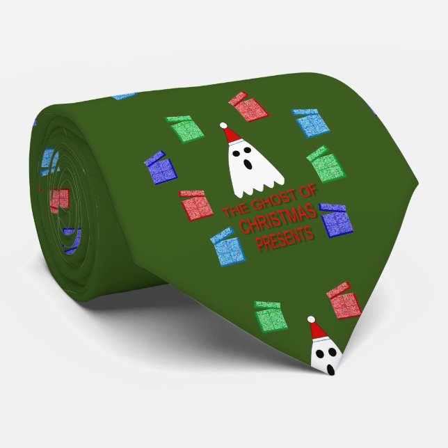 Gravata A alegria do Natal apresenta-se Engraçado (Rolled)