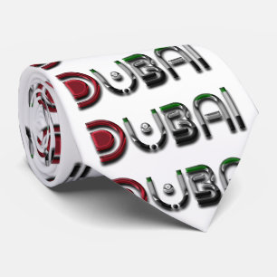 Gravata A bandeira dos UAE da cidade de Dubai colore a