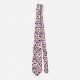 Gravata A colorful necktie with a vibrant geometric 