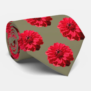 Gravata A flor telhou a foto vermelha da dália