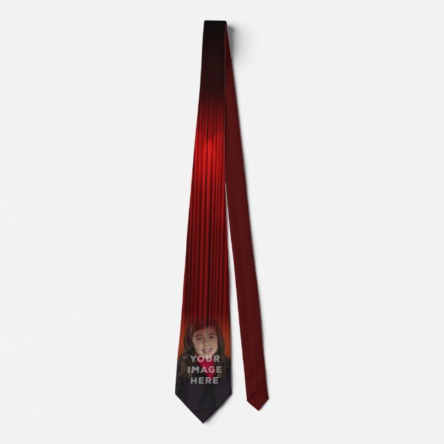 Gravata A foto no palco adiciona seu design vermelho do (Frente)