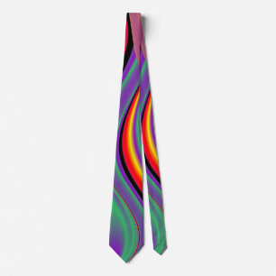 Gravata A Mágica das Cores, Abstrato 3D Rainbowart