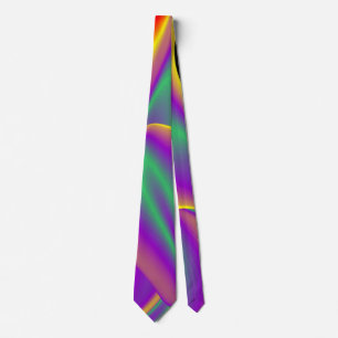 Gravata A Mágica das Cores, Abstrato 3D Rainbowart