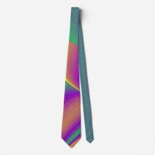 Gravata A Mágica das Cores, Abstrato 3D Rainbowart