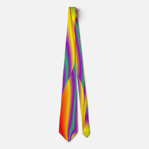Gravata A Mágica das Cores, Abstrato 3D Rainbowart