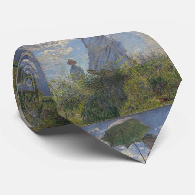 Gravata A mulher de Claude Monet com um parasol (Rolled)
