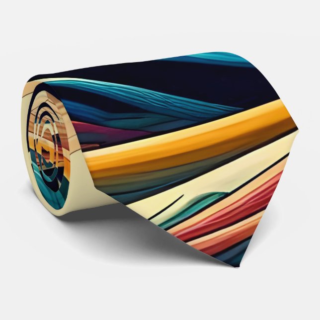 Gravata A onda do Excelente, onda de Kanagawa v1 (Rolled)