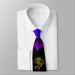Gravata A TALISMÃ AZUL /EYE do roxo preto de HORUS roda