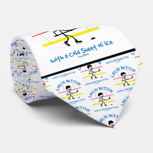 Gravata A vida é melhor com hóquei engraçado