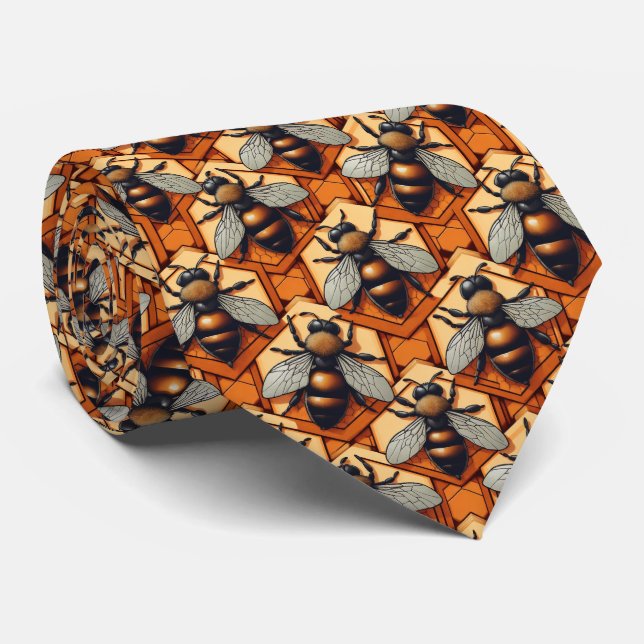 Gravata Abelhas (Rolled)