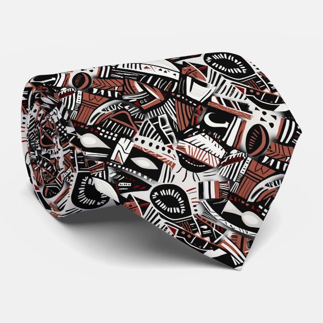Gravata Abstract Artistic Boho Whimsical Geometric Pattern (Rolled)
