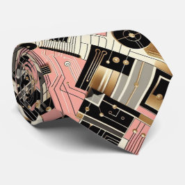 Gravata Abstract Circuit Board - Retro Mid Century Modern 