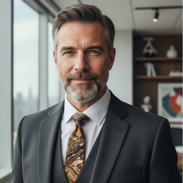 Gravata Abstract Earth Tone Camouflage Pattern (Criador carregado)