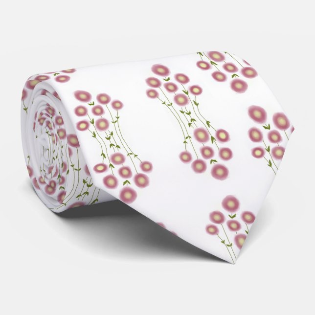 Gravata Abstract floral Neck Tie (Rolled)