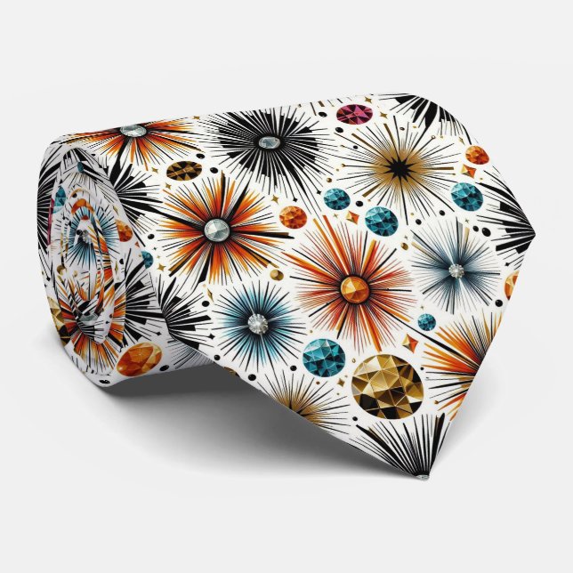 Gravata Abstract Mid Century Modern Starburst Diamond (Rolled)