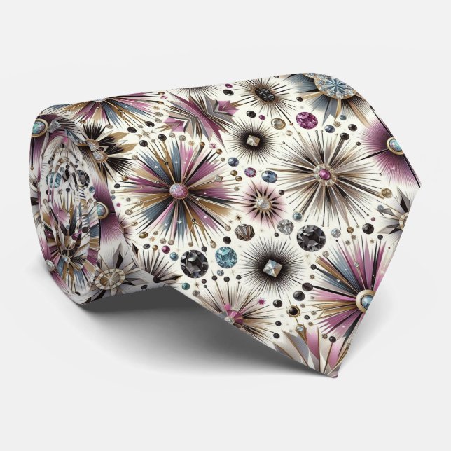 Gravata Abstract Mid Century Modern Starburst Diamond (Rolled)