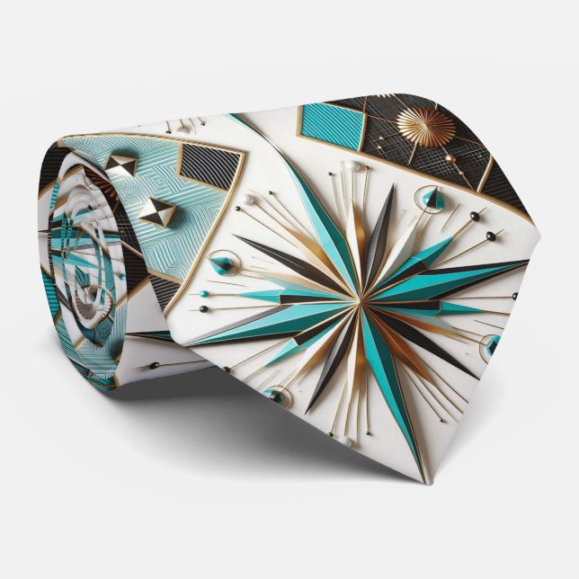 Gravata Abstract Mid Century Modern Starburst DIamond (Rolled)