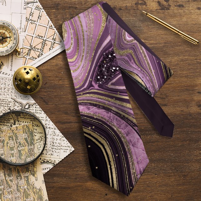 Gravata Abstrato Agate Mauve ID827 (Criador carregado)